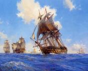 Agamemnon opens fire on the Ca Ira, 13th March 1795 - 杰夫·亨特